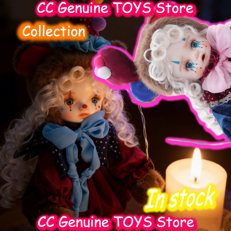 Vintage Collectible Porcelain Dolls - Ceramic Plush Vintage Clown Doll Exquisite