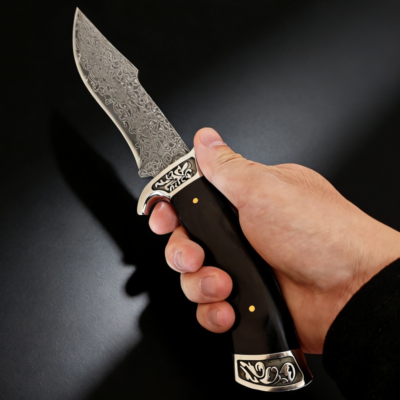 Vintage Engraved Damascus Stra - Vintage Collectible Knife บทวิจารณ์และราคา