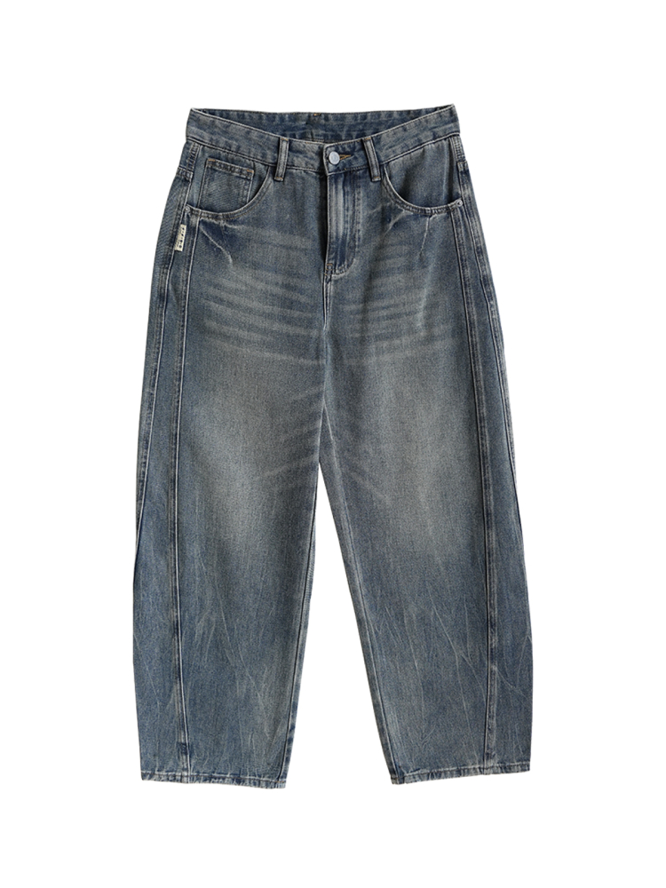 Men's Cotton Denim Jeans Loose - Vintage Collectible Knife บทวิจารณ์และราคา