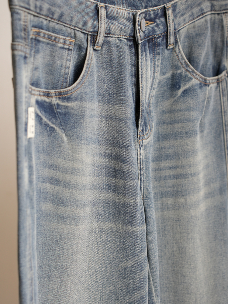 Men's Cotton Denim Jeans Loose - Vintage Collectible Knife บทวิจารณ์และราคา