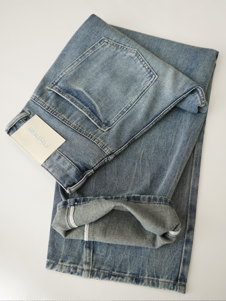 Men's Cotton Denim Jeans Loose - Vintage Collectible Knife บทวิจารณ์และราคา