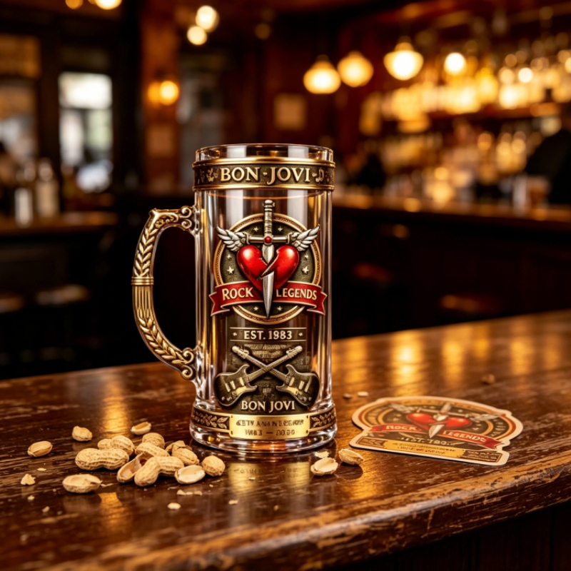 Bon Jovi 1983-2026 Rock Legend - Vintage Collectible Glass บทวิจารณ์และราคา