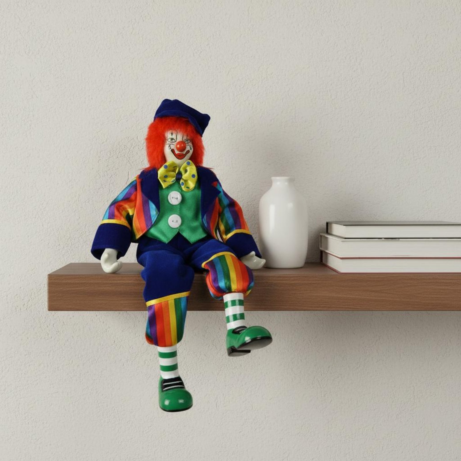 Dangling Leg Clown Doll Handma - Vintage Collectible Porcelain Dolls บทวิจารณ์และราคา