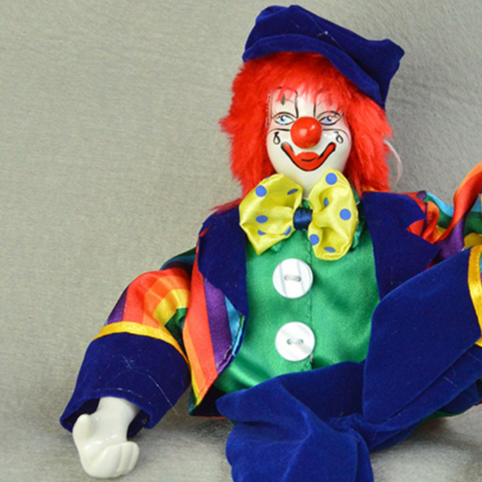 Dangling Leg Clown Doll Handma - Vintage Collectible Porcelain Dolls บทวิจารณ์และราคา