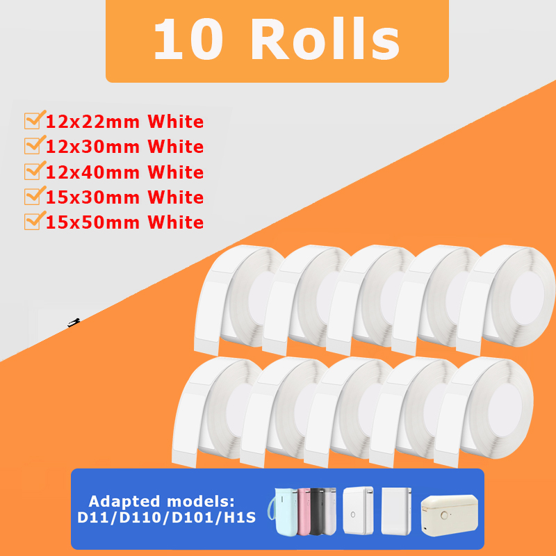 10 Rolls NiiMBOT D110 D11 D101 - Typewriter Ribbon Roll บทวิจารณ์และราคา