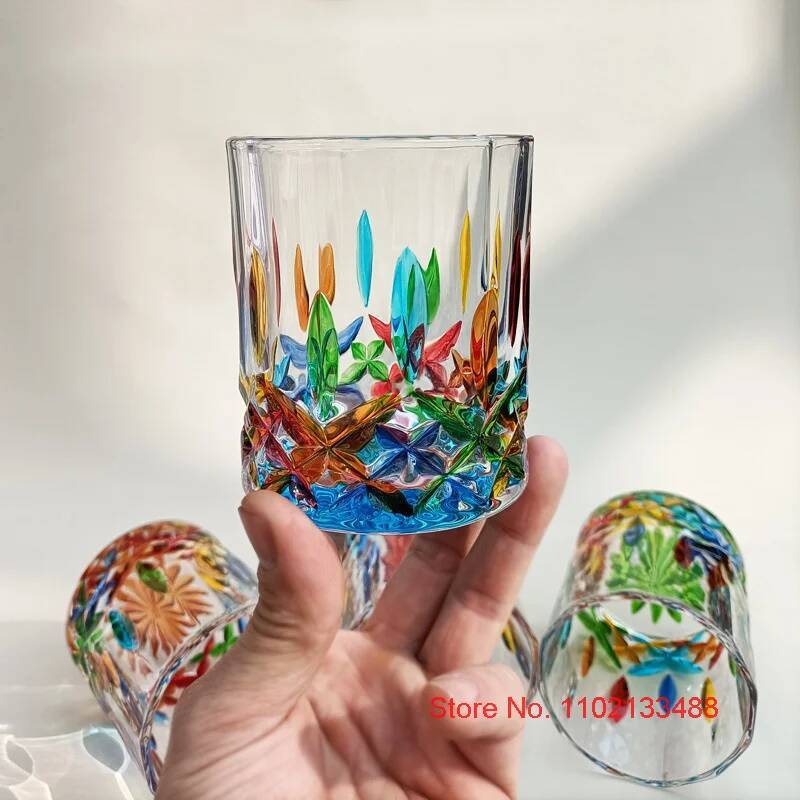 Designer Cup Colorful Jewelry  - Vintage Collectible Glass บทวิจารณ์และราคา