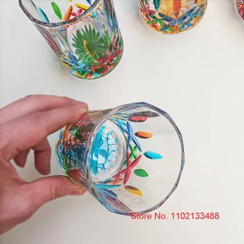 Designer Cup Colorful Jewelry  - Vintage Collectible Glass บทวิจารณ์และราคา