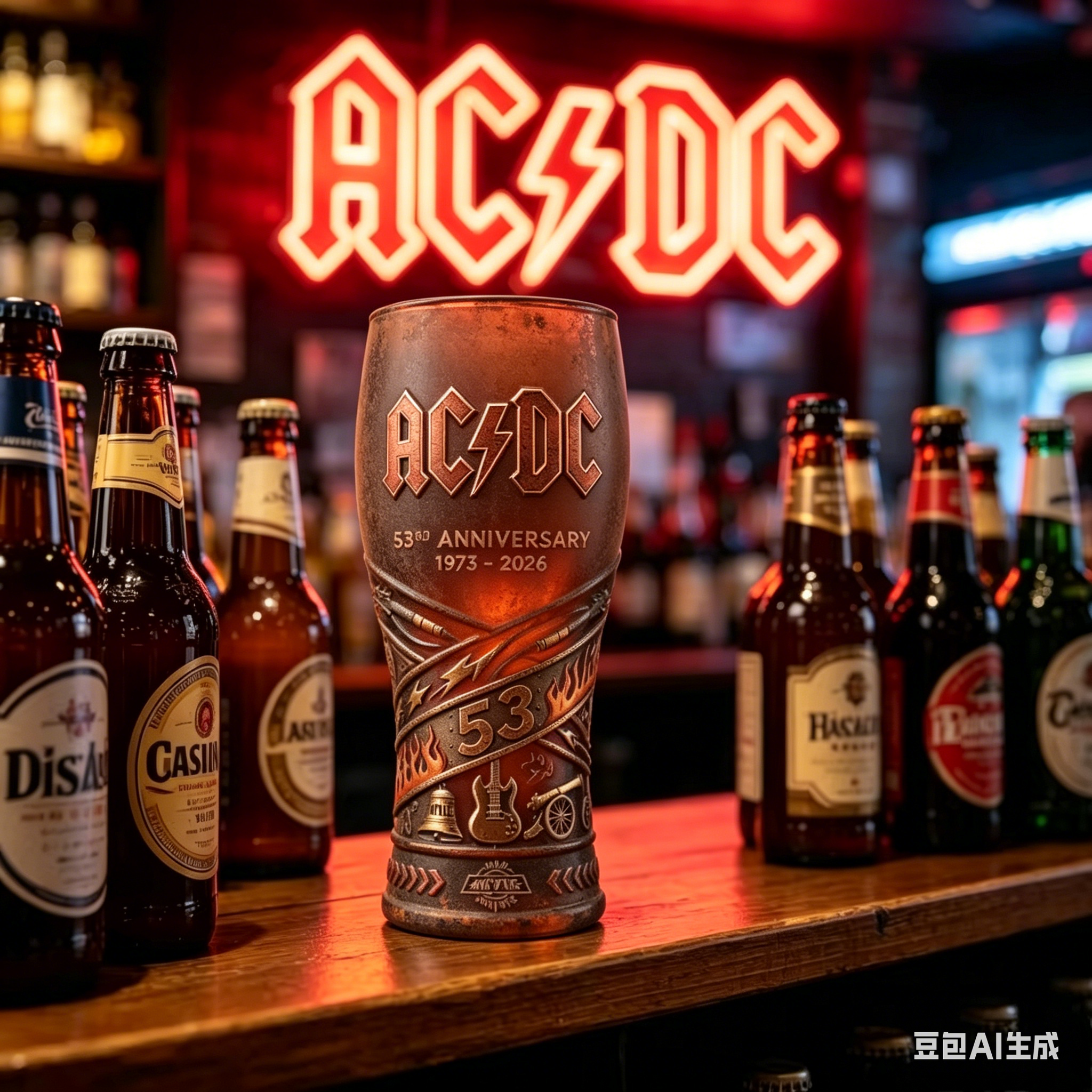 RURUYA AC/DC 53rd Anniversary  - Vintage Collectible Glass บทวิจารณ์และราคา