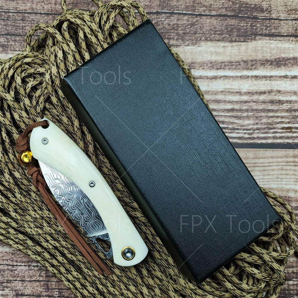 Damascus Pattern Steel Folding - Vintage Collectible Pocket Knives บทวิจารณ์และราคา