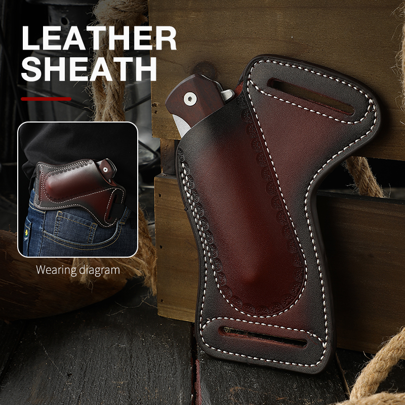 Vintage leather belt cover, ou - Vintage Collectible Knife บทวิจารณ์และราคา